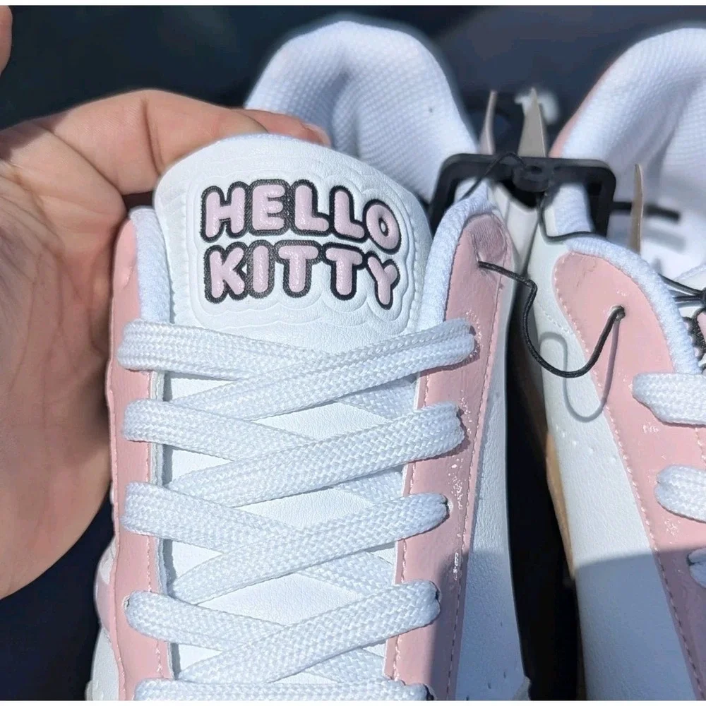 Coquette Kawaii Hello Kitty Pastel Pink Soft Girl Retro Indie Sneakers Nwt 11